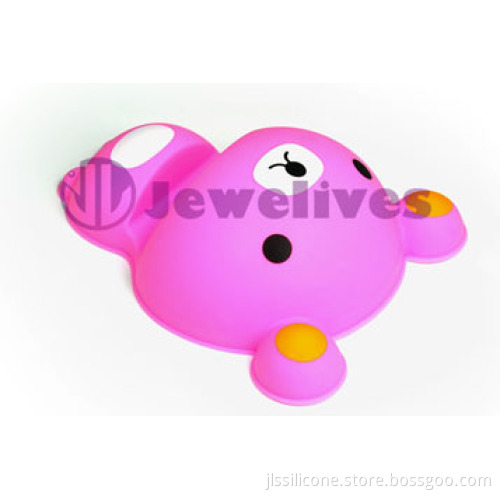 Pink Bear Shape Silicone Cell Phone Holder Smart Phone Stand 